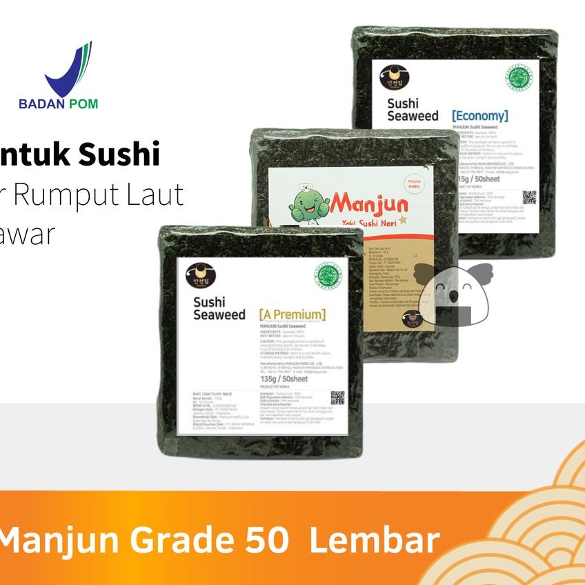 

Sale | TD4 | MANJUN Sushi Nori Kimbab 50 S Halal │ Nori Gimbab Import Lembar Rumput Laut