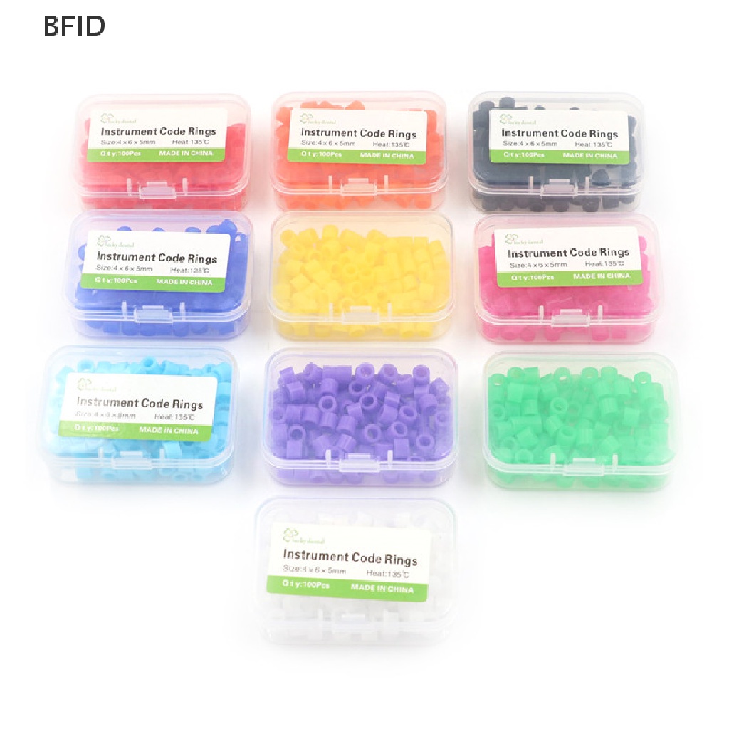 [BFID] 100pcs Cincin Kode Warna Instrumen Silikon Tipe Kecil Pilihan Warna [ID]