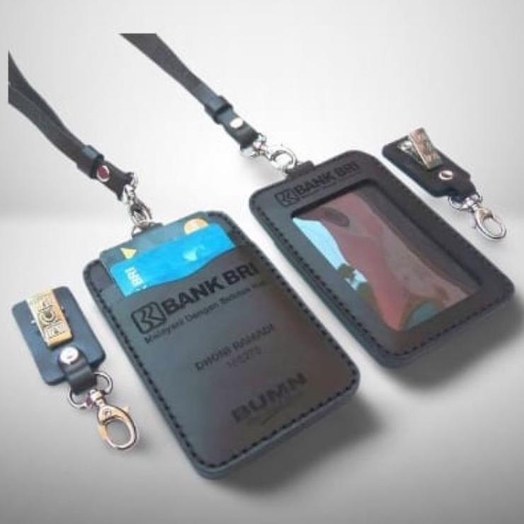 

✓ Gantungan ID Card Kulit Custom / Name Tag ID Card / Custom ID CARD KULIT Kekinian