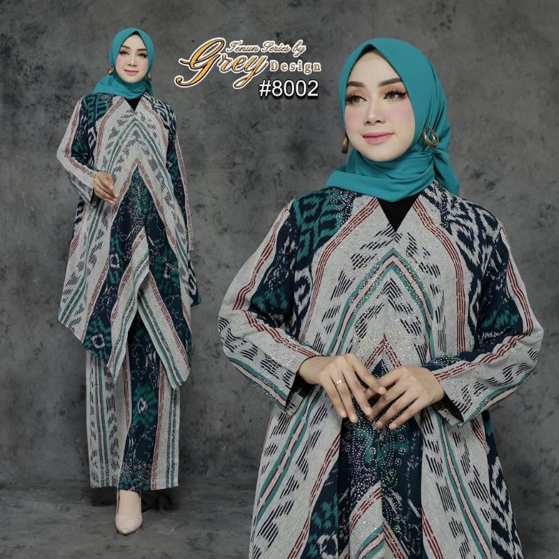 [8002] SETELAN ROK TENUN HIASAN FULL PAYET// By Grey Design