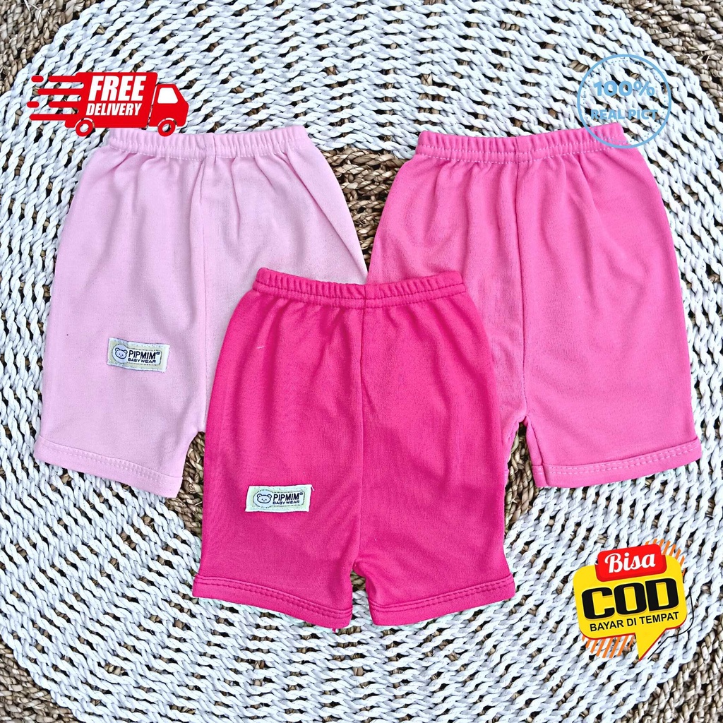 Celana Pendek Bayi PINK SERIES Size 0 - 3 Bulan merk SNI PIP MIM