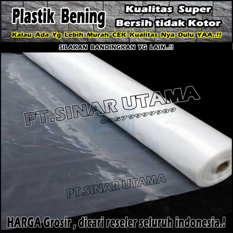 Plastik Bening Cor Besar Lebar 3m Meteran uv Roll K