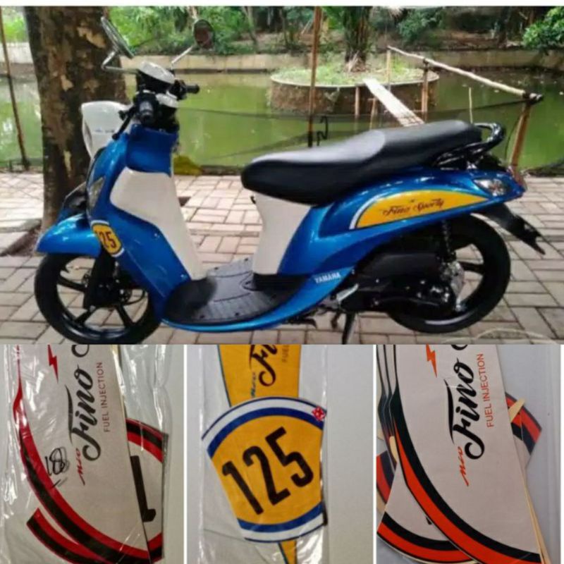 striping Ori Yamaha fino 125 2018 fi stiker fino new 125 2019 sticker lis fino