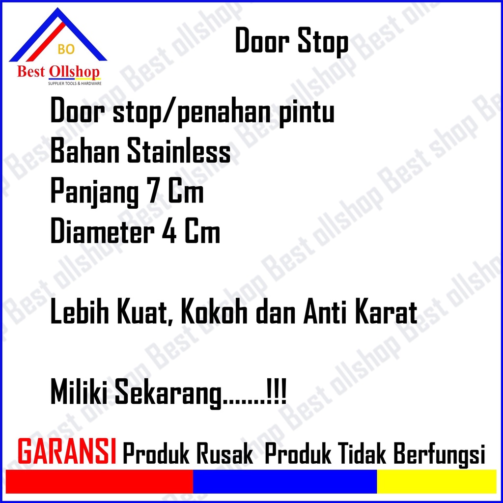 Door Stop Stainless / Ganjalan Penahan Pintu