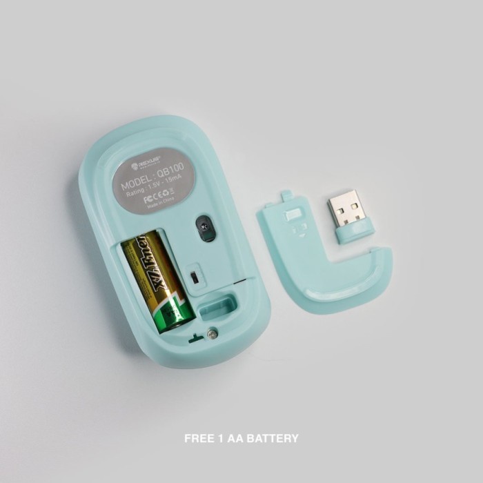 Rexus QB100 Mouse Dual Mode Wireless dan Bluetooth Office Silent Click