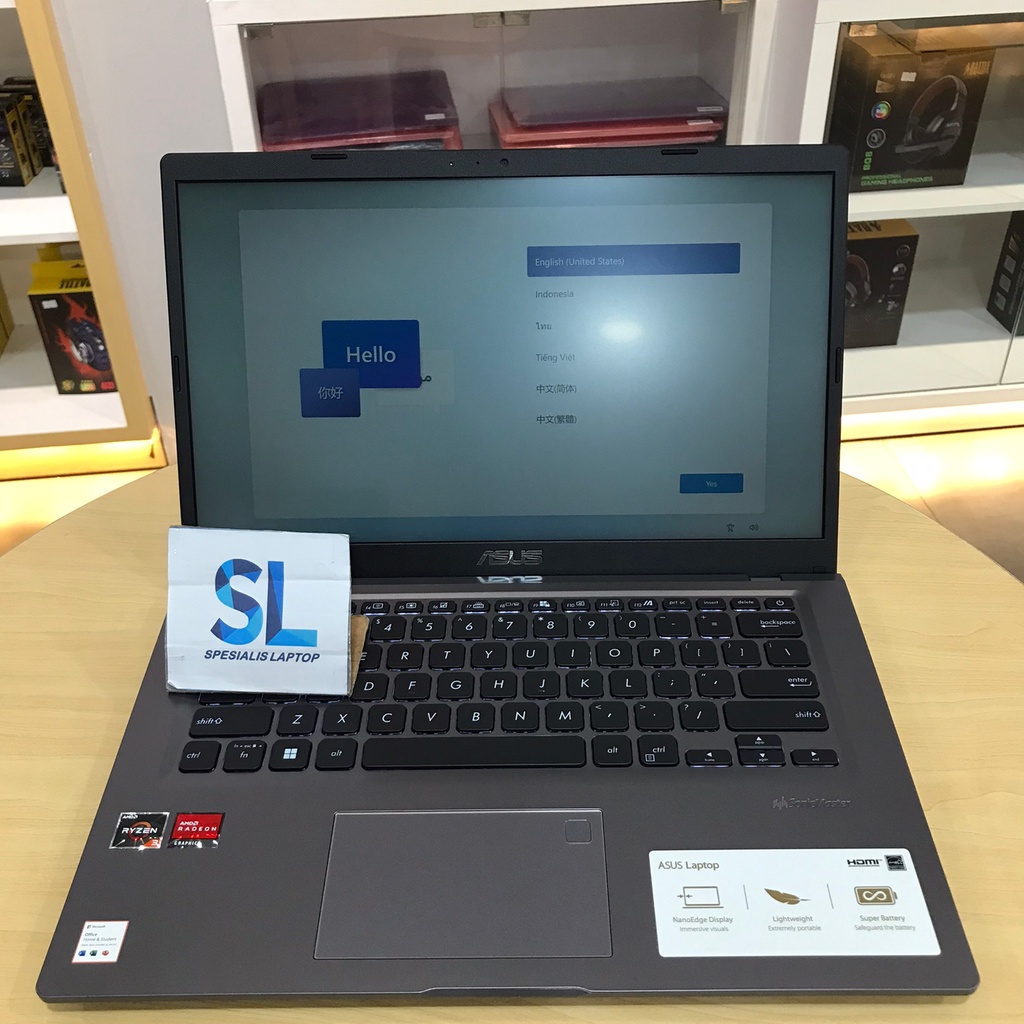 PROMO LAPTOP BARU ASUS VIVOBOOK M415DAO RYZEN 3 3250U 16GB 512GB SSD WIN10HOME GREY