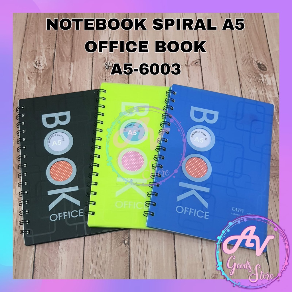 

Notebook Spiral A5 Office BOOK 25100-17 80lembar / Diary Spiral Ring A5