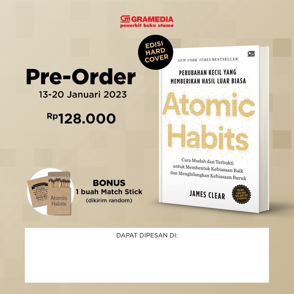 ATOMIC HABITS - James Clear  - HARDCOVER