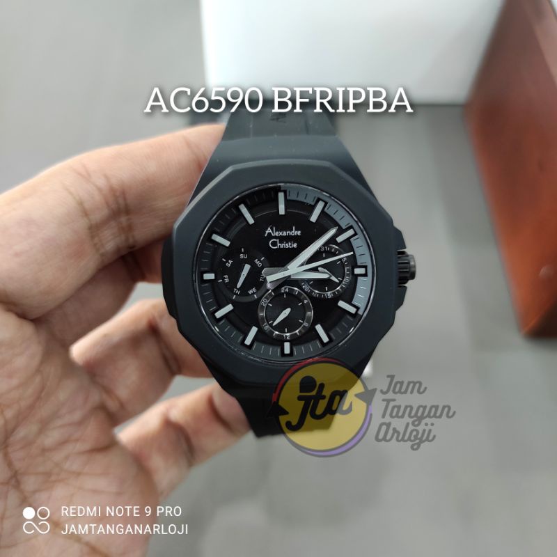 New Alexandre Christie Wanita AC6590 Black Jam Tangan Cewek AC 6590 BFRIPBA