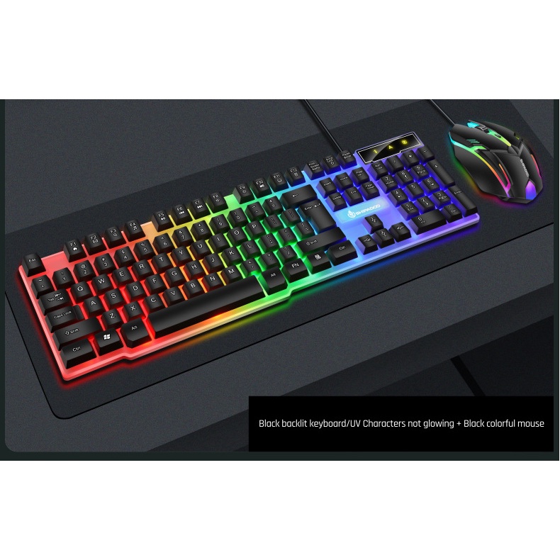 keyboard mouse gaming set Mechanical RGB led kable usb-BT300/Paket keyboard gaming dan mouse/mouse keyboard gaming/