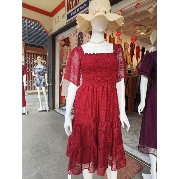 Rose Dress Brocade Import