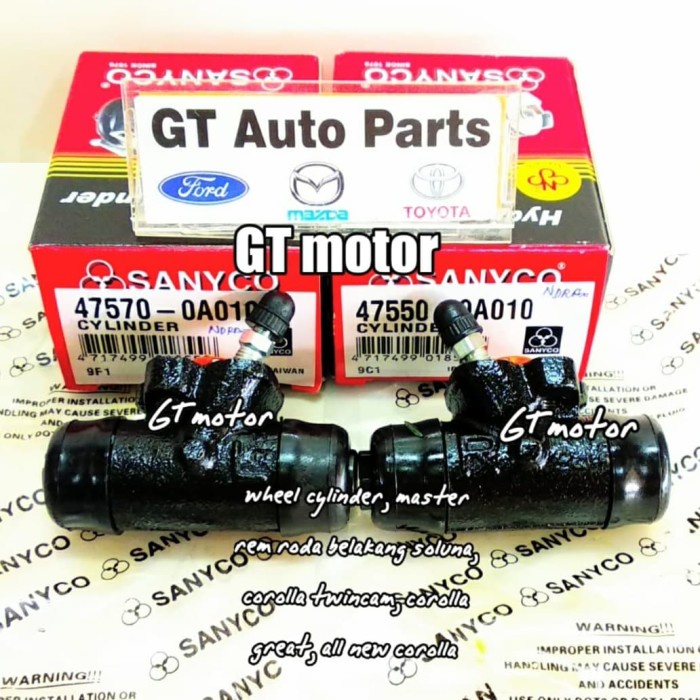 Set Master Rem Wheel Cylinder Belakang Soluna / Corolla Twincam