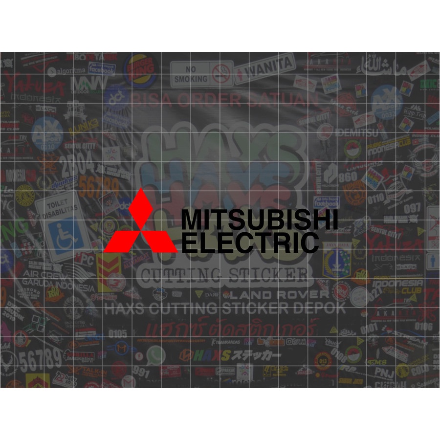 Cutting Sticker Mitsubishi Electric Ukuran 8 Cm Untuk Ac