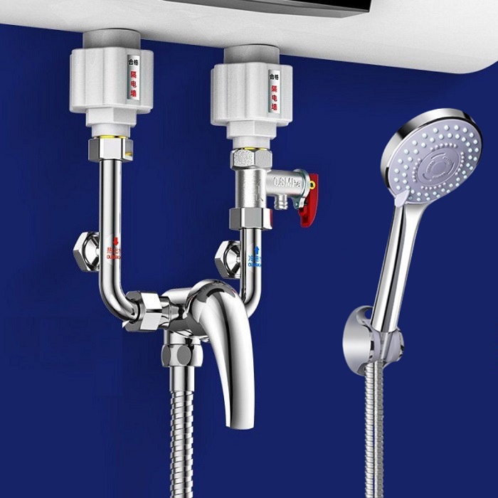 Kran Shower Panas Dingin mini mixer Water Heater Tanpa Bobok Tembok