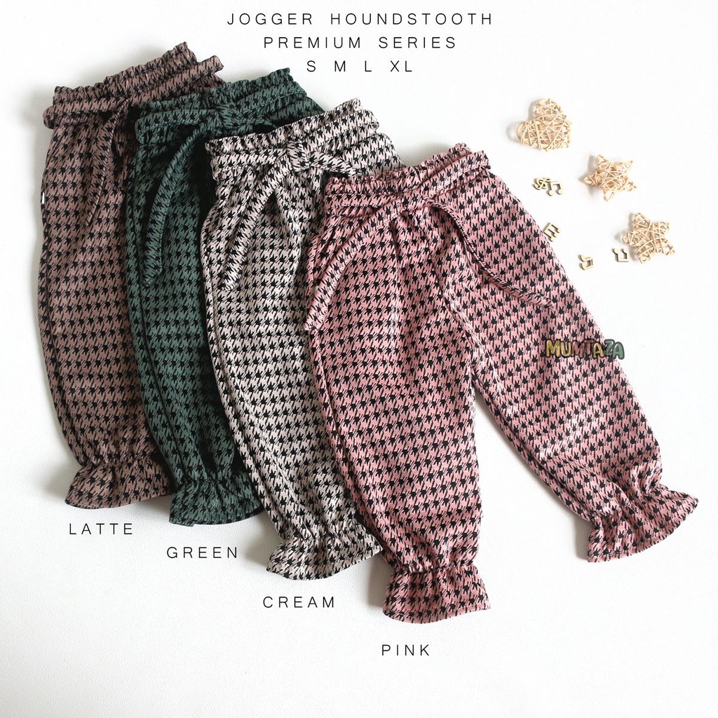 Celana Hotpants - Celana Panjang Jogger anak HOUNDSTOOTH SML XL - jogger anak SML XL - Hotpants anak SML XL