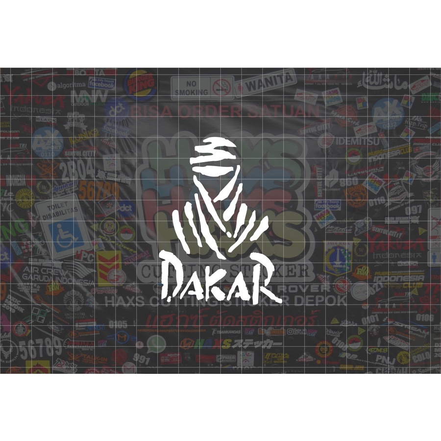 Cutting Sticker Logo Dakar 8 Cm Untuk Motor Mobil
