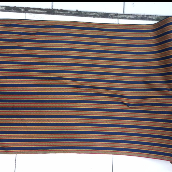 KAIN BATIK KATUN METERAN MOTIF LURIK BESAR LURIK P.PARKIR - Biru