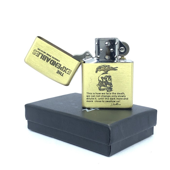 Korek Api Zippo Gold Motif The Expendables Grafir Premium