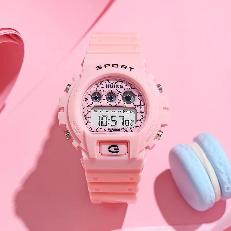 Jam Tangan Wanita Rubber Sport Digital LED Korea Fashion Anak Remaja Best Seller