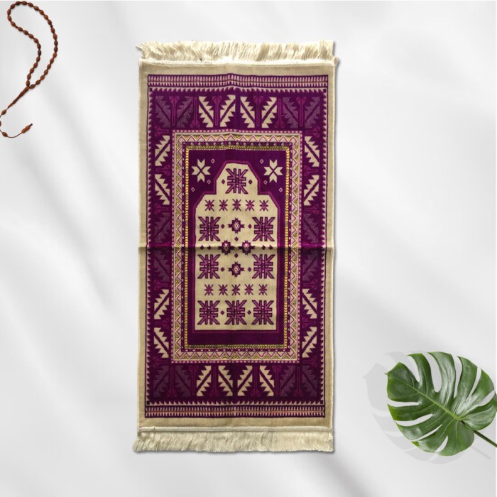 Sajadah Sajadah Yakar Fantasy Spigel Midi -+ 53 x 110 CM Tebal Lembut Turki - Rose(R8X0) Sajadah Tur