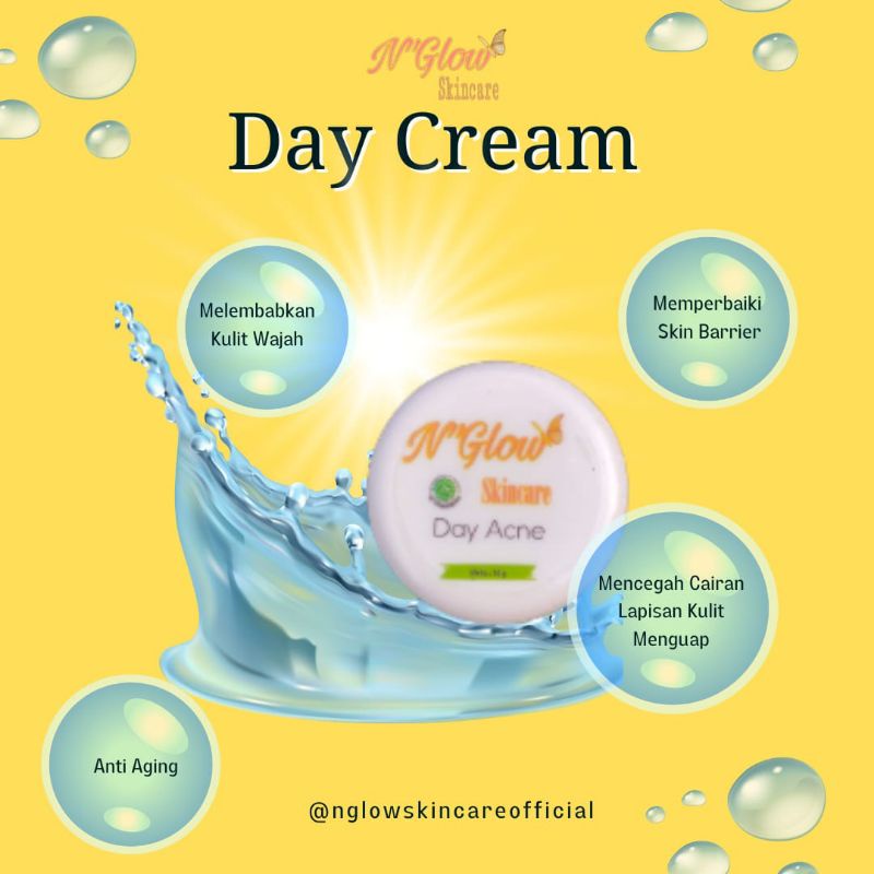 DAY CREAM ACNE N'GLOW SKINCARE / CREAM SIANG N GLOW / ECER N GLOW