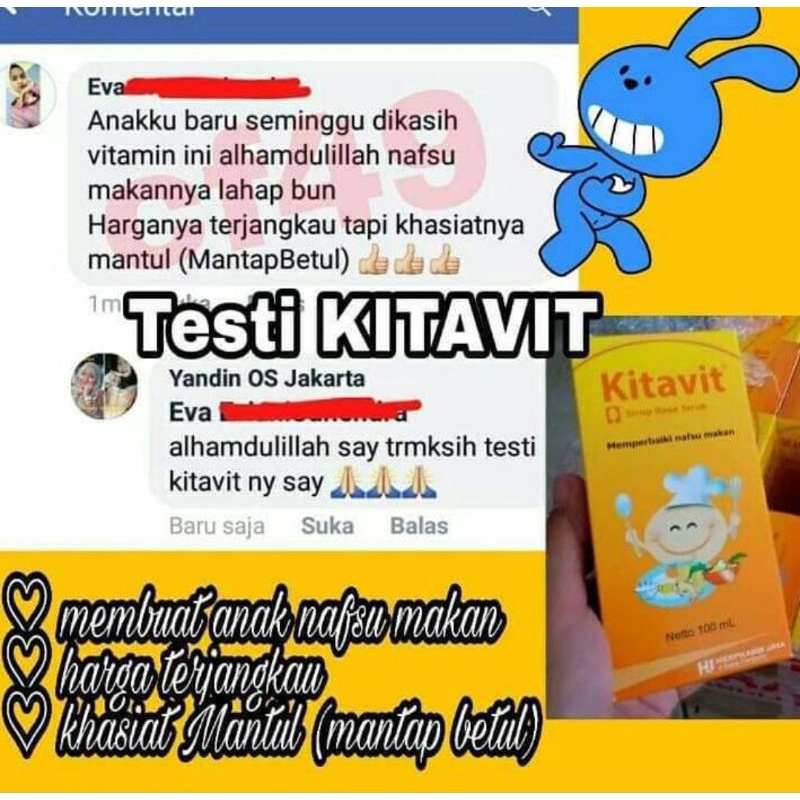 KITAVIT 100 ml Sirup Nafsu Makan anak peninggi badan