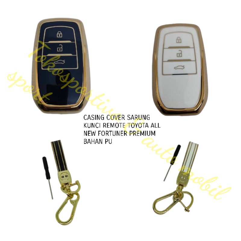 SARUNG CASING COVER KUNCI REMOTE ALL NEW FORTUNER 3TOMBOL PREMIUM
