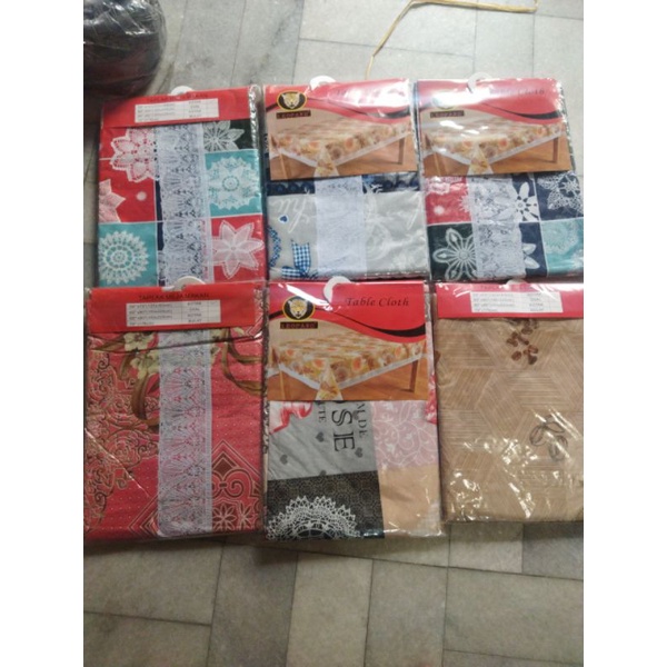 Taplak Meja Makan Renda PVC Anti Air Kursi 4 Dan 6