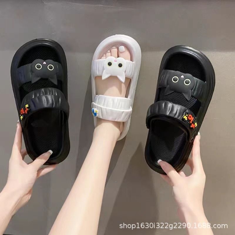 Sandal Jisso Cats Casual Tali Slip On Wanita Import High Quality