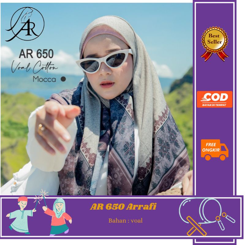 ARRAFI HIJAB SEGIEMPAT ARRAFI MOTIF//JILBAB SEGIEMPAT CANTIK//KERUDUNG CANTIK MOTIF