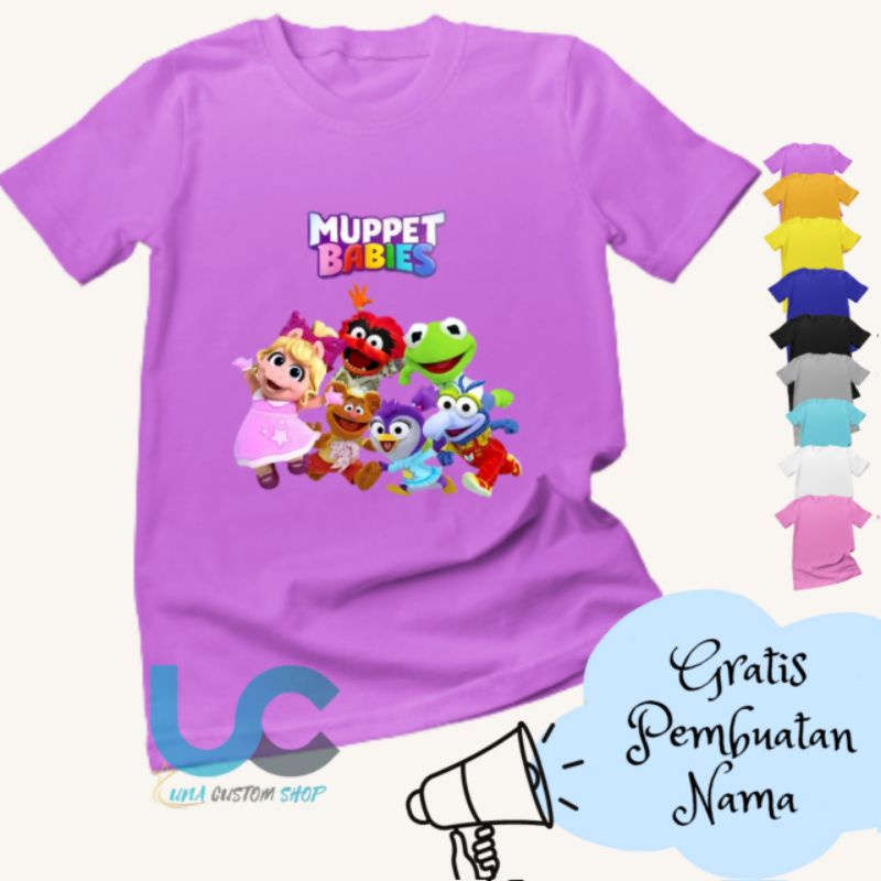 Kaos Anak Custom Gambar Muppet Babies Baju Unisex Terbaru Bahan Premium Cotton Combed 30s {FREE CETA