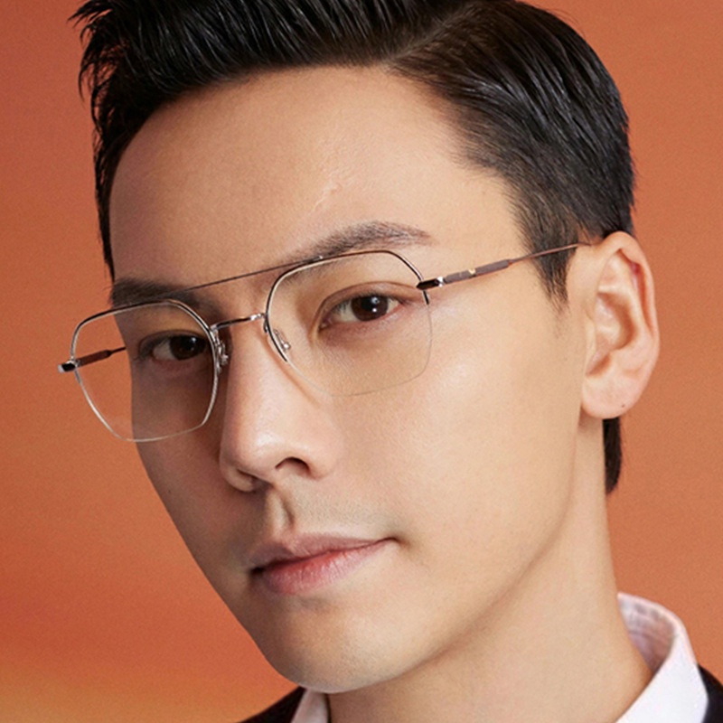 Bisnis Kacamata Anti Radiasi Wanita Pria Metal Half Frame