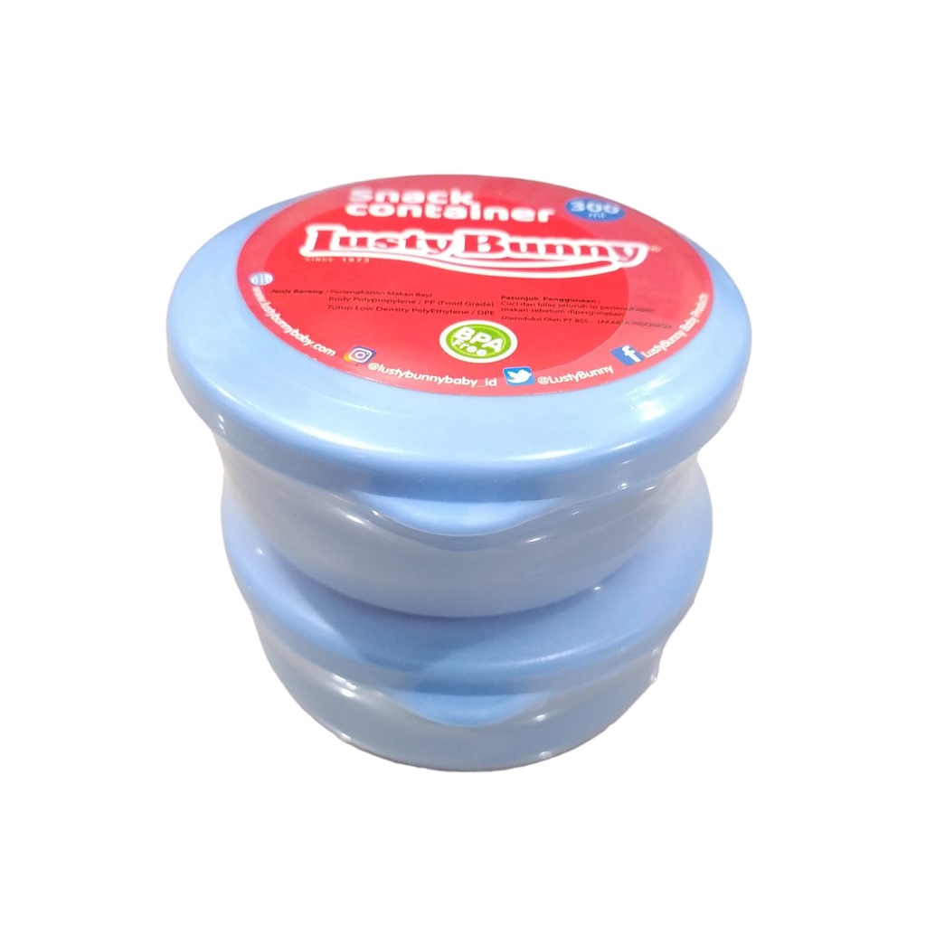 LustyBunny Tempat Penyimpanan Makanan Bayi Baby Snack Container 300 ml BPA Free Anti Pecah