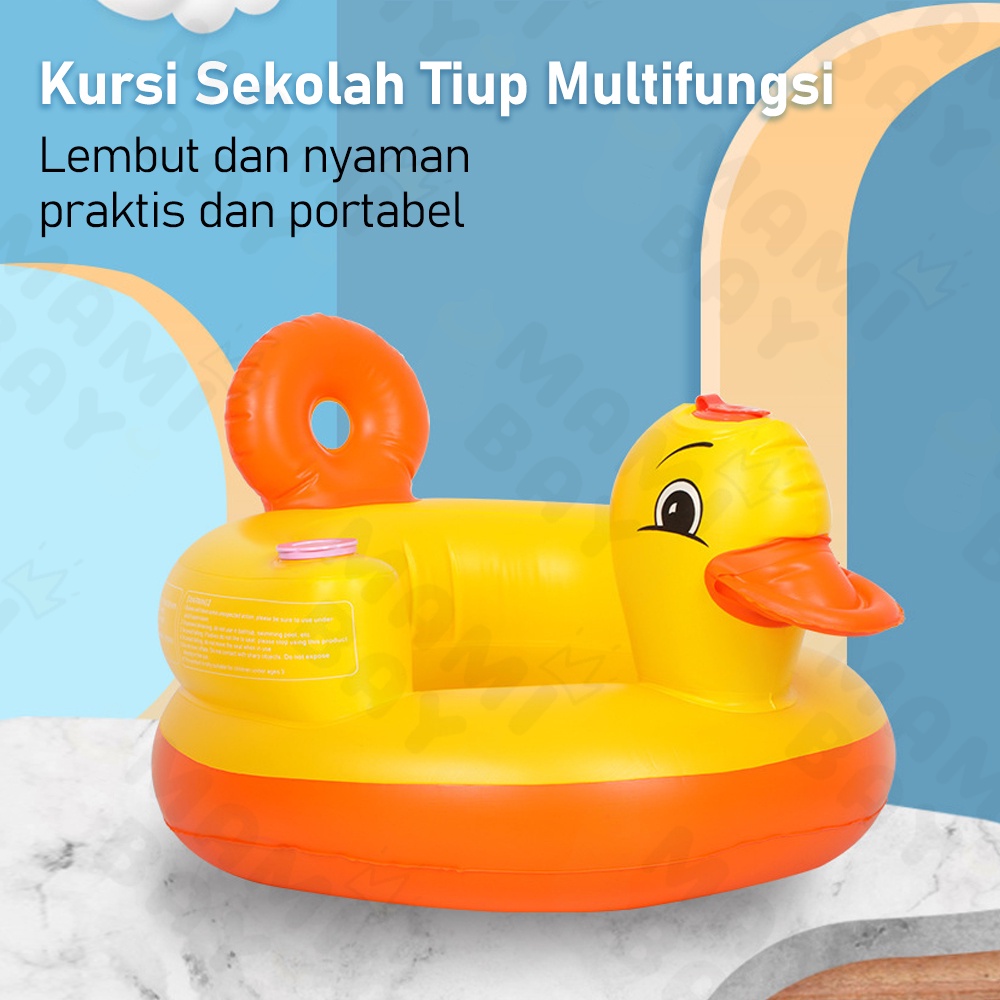 OKEYI Sofa tiup Sofa Kursi Makan Bayi Belajar Duduk musik Baby Chair dapat digunakan saat makan dan saat mandi