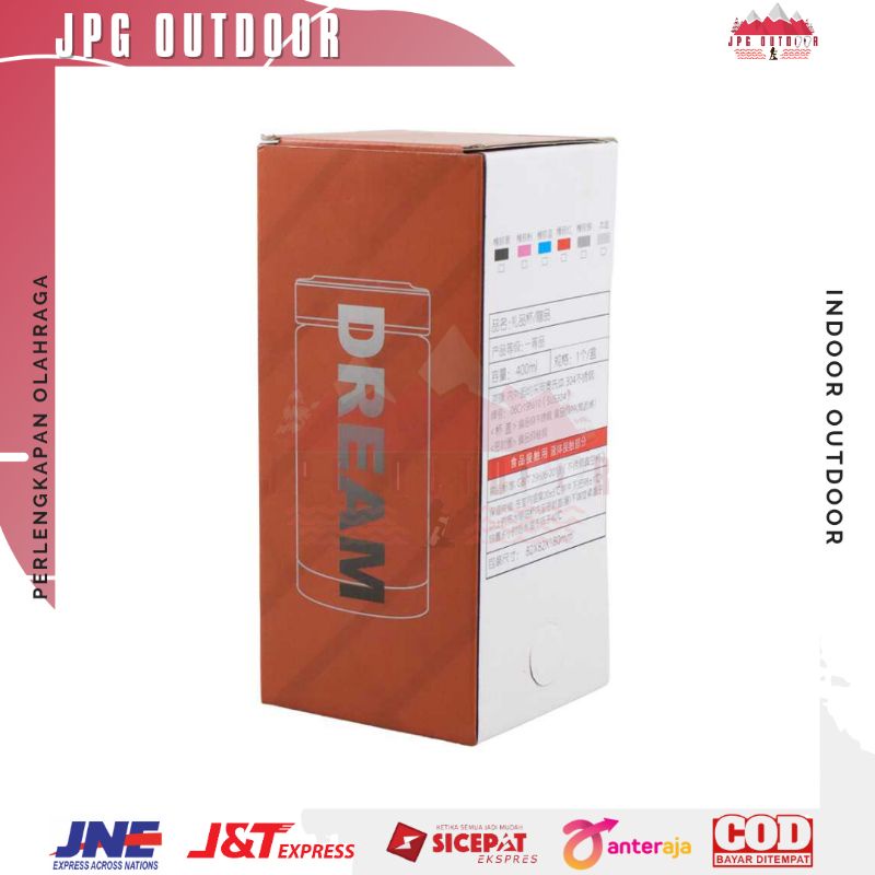 Botol Minum Thermos Mini Stainless Steel 400ml Travel Outdoor Portable