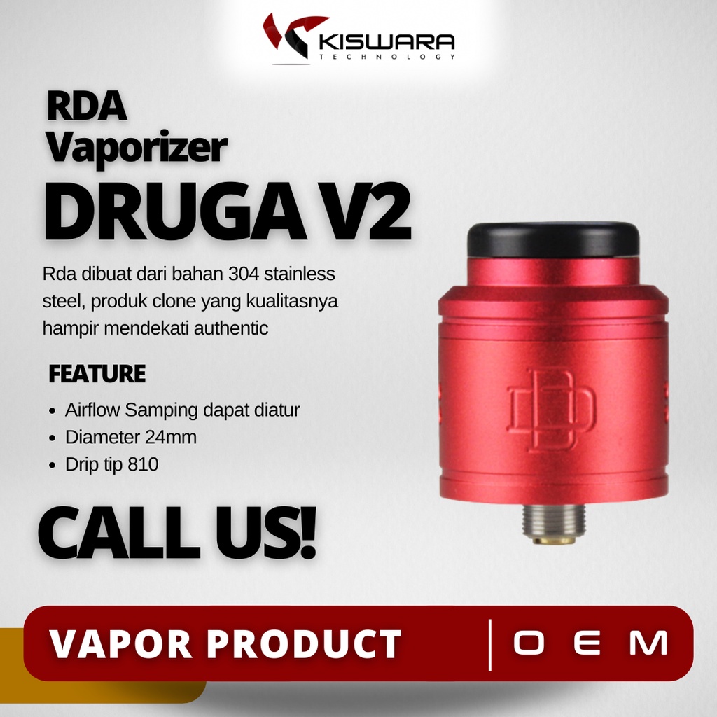 DRUGA V2 24 RDA Clone RED