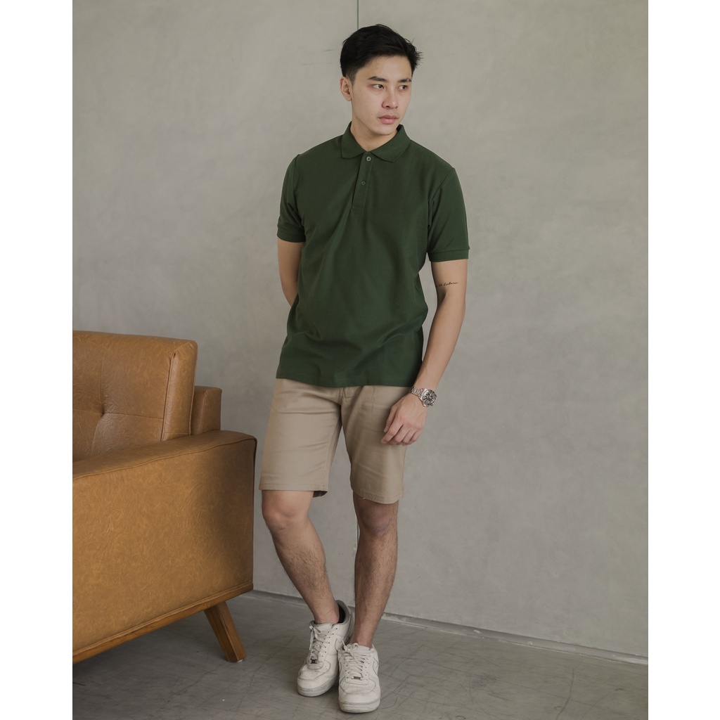 AKITA POLO SHIRT - Kaos Polo Pria in Dark Green (Hijau Army)