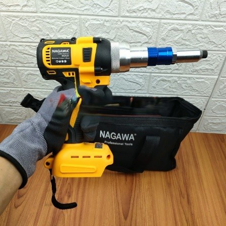Brushless Cordless Blind Riveting Gun mesin rivet baterai NAGAWA NGR20