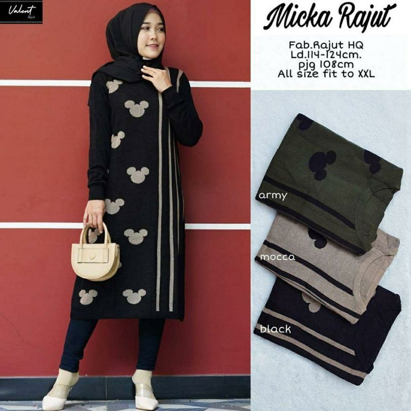 Micka Rajut, TUNIK RAJUT JUMBO CANTIK FIT XXXL LD 114-140 BAHAN RAJUT PREMIUM TERMURAH OOTD KEKINIAN TERLARIS