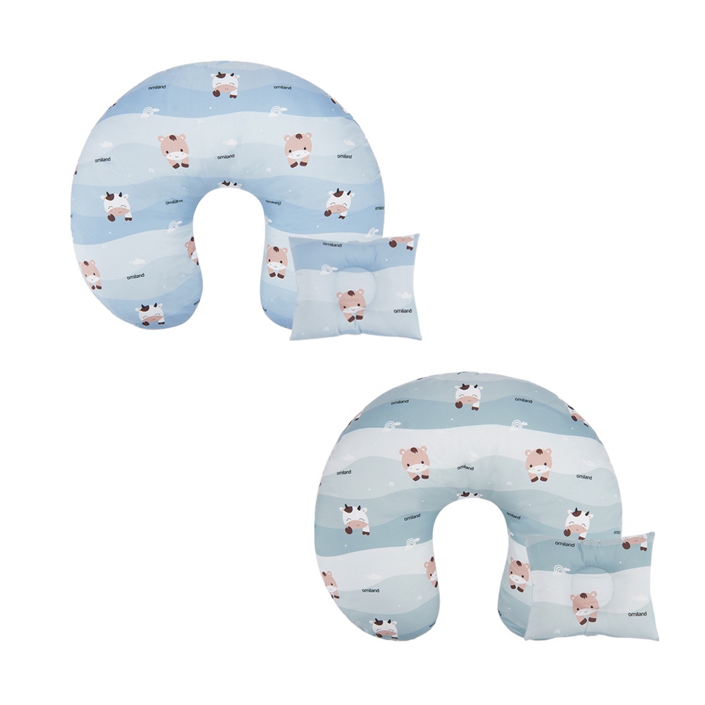 Bantal Ibu Menyusui Bulat + Bantal Lengan Cow &amp; Friends Series -Omiland- OB31251 OB31252