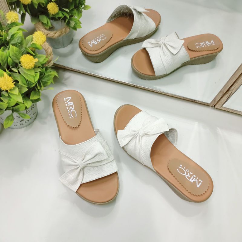 Sandal Kulit Wanita / Sandal Kulit garut / Sandal wedges wanita