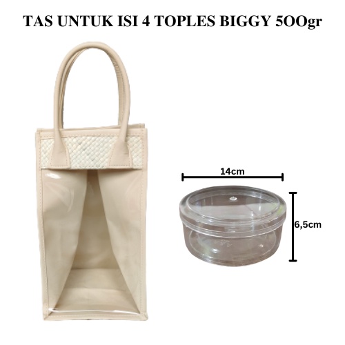 Tas Parcel Mika Anyaman Pandan Ukuran 4 Toples Biggy Tas Mika Hampers