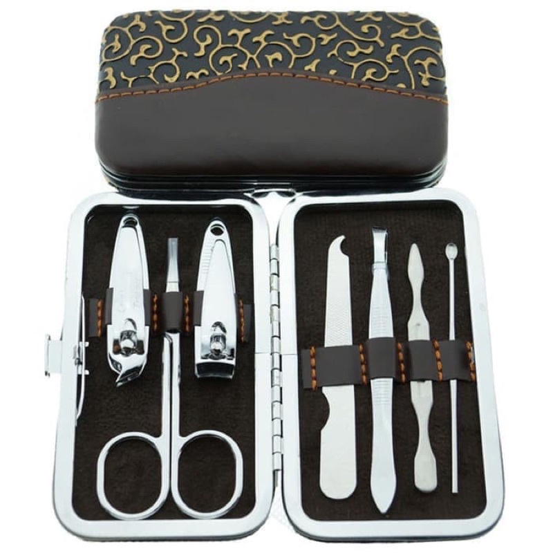 Peralatan Manicure Set Gunting Kuku 7in1