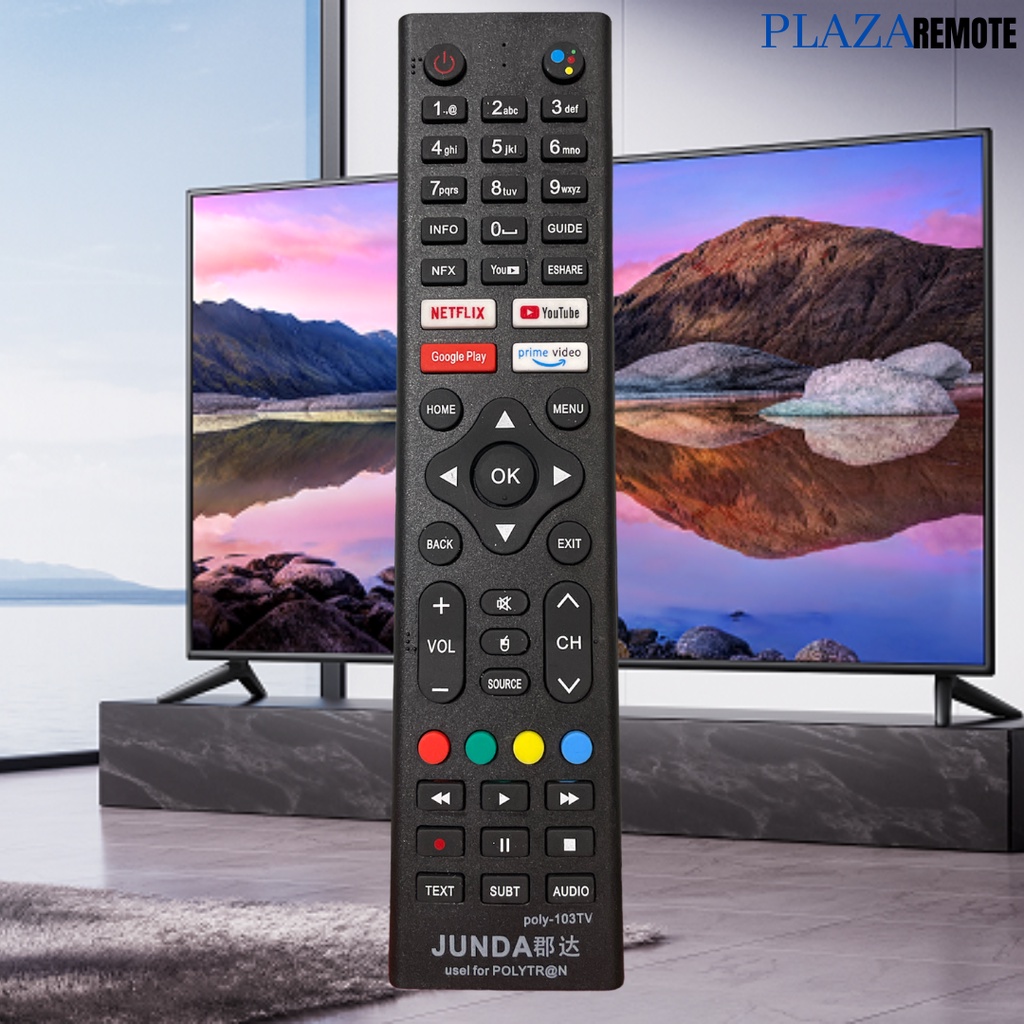 REMOTE TV POLYTRON SMART TV NETFLIX YOUTUBE POLY 103TV JUNDA