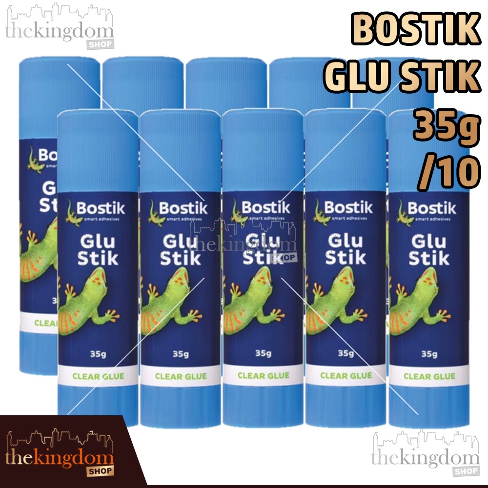 

Bostik Glu Stik Clear Glue Tray 35g/10 Stick Lem Kertas Perekat