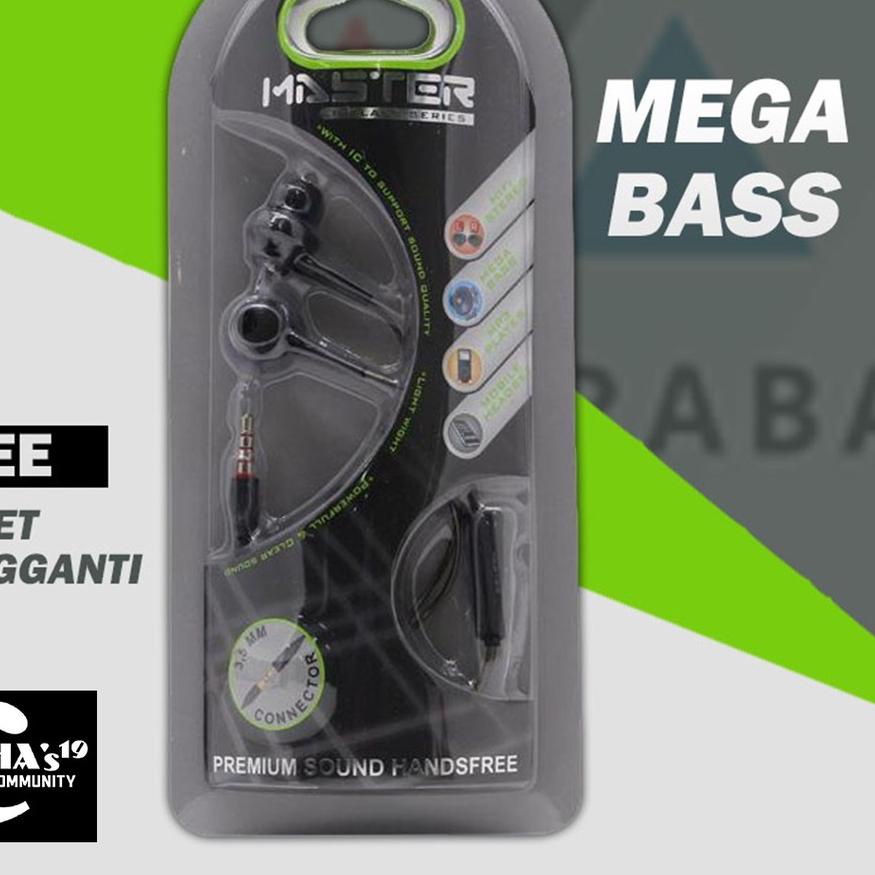 Promo ⭐ Headset Earphone Handfree Mega Bass Merk Master