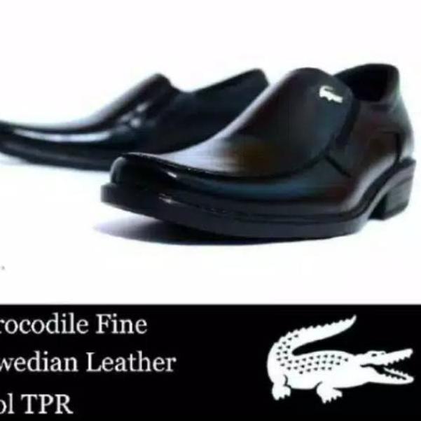 SEPATU CROCODILE PANTOFEL STEVEN KULIT WARNA HITAM PILIHAN KERJA KANTOR PRIA [HUF.22Ja23ˢ]