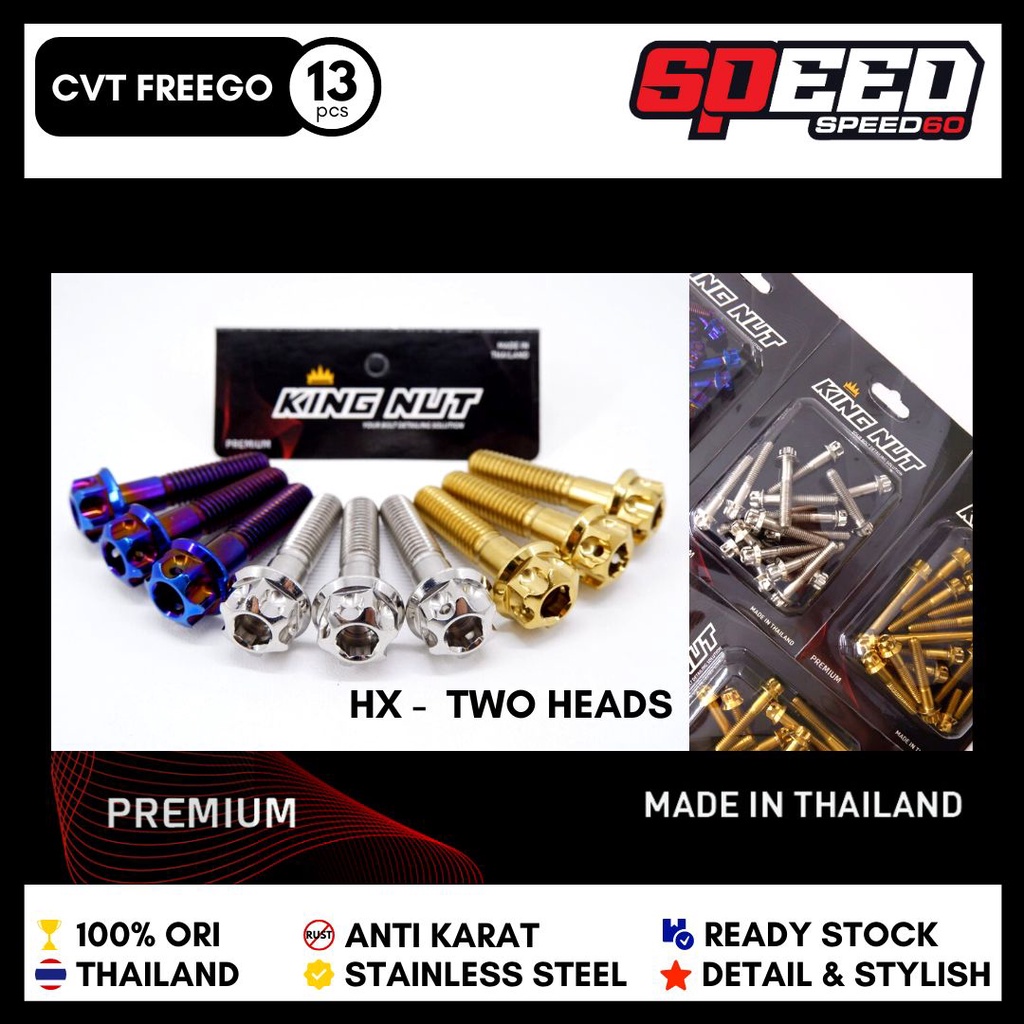 Probolt Baut CVT Yamaha Freego Stainless King Nut Thailand