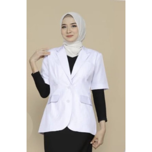 JAS DOC. WANITA TANGAN PENDEK / SNELLY  BAHAN KATUN BLAZER QUALITY PREMIUM