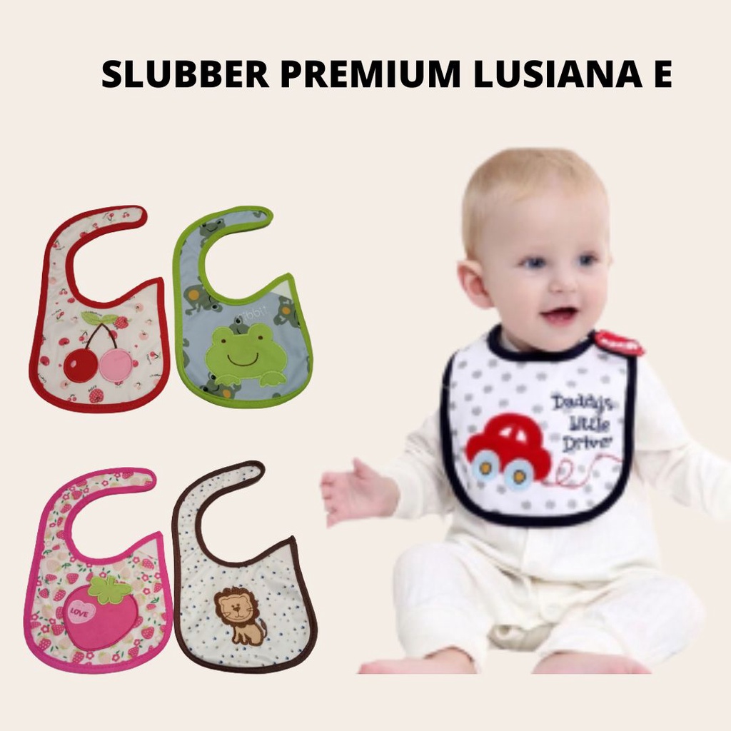 Slabber Bayi waterproof / Celemek Bayi Murah bib Bayi / Slabber Premium Lusiana 387100